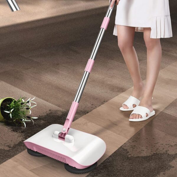 Hand Push Sweeper Household Broom Dustpan Mop Floor All-in-one Machine Gift Mop Sweeper - Image 3