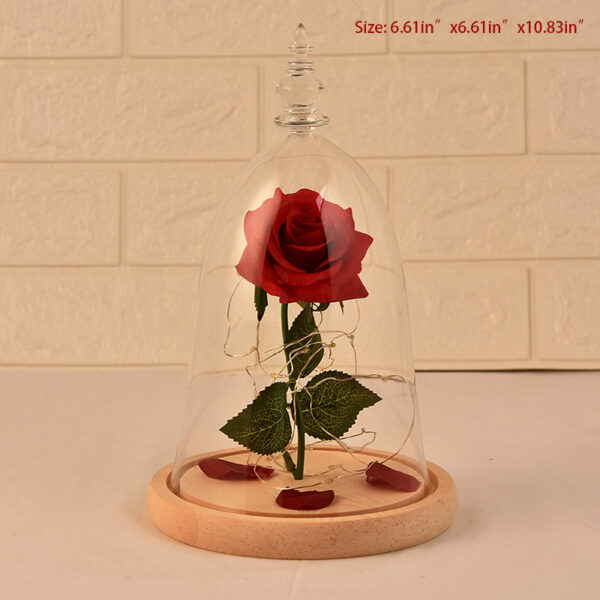 Glass Cover Rose LED Supper Light Valentine Day - Image 3