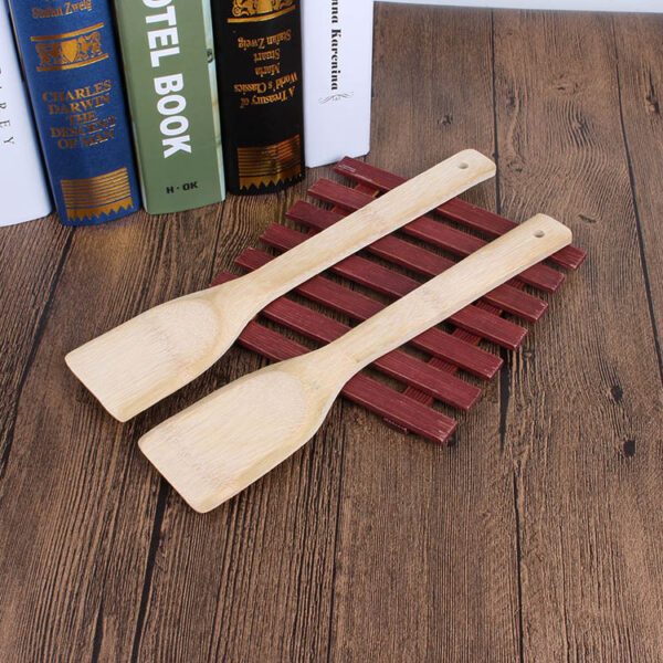 Gifts Wholesale Kitchen Spatula 30cm Nonstick Special Bamboo Shovel Does Not Hurt The Pot Square Bamboo Shovel - Image 2