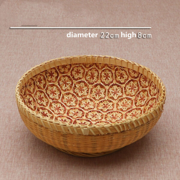 Bamboo Storage Fruit Basket Rattan Kitchen Household - Image 4