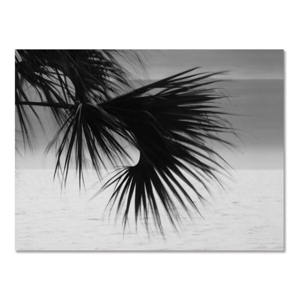 Nordic Modern Black And White Seaside Landscape Holiday Surfing Background Wall Poster Frameless Painting - Image 7