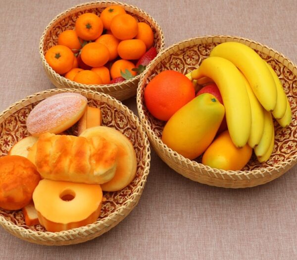 Bamboo Storage Fruit Basket Rattan Kitchen Household - Image 7