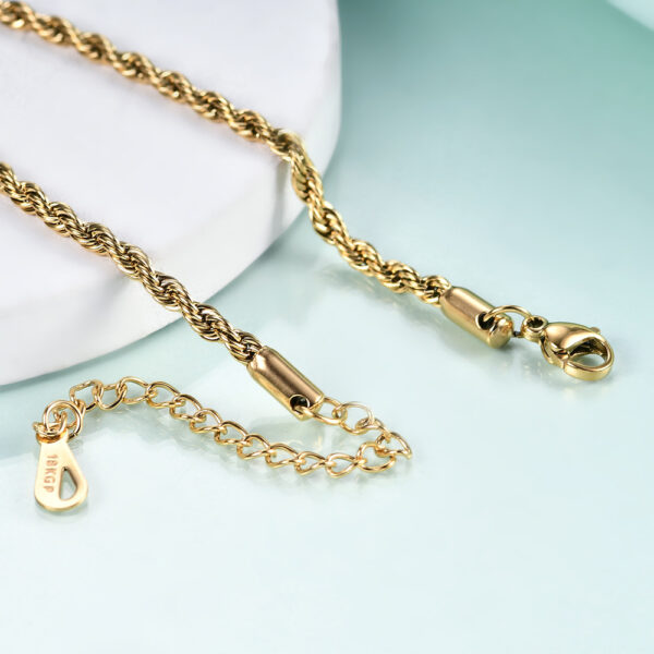 Stainless Steel Twist Bracelet Stylish Adjustable - Image 4
