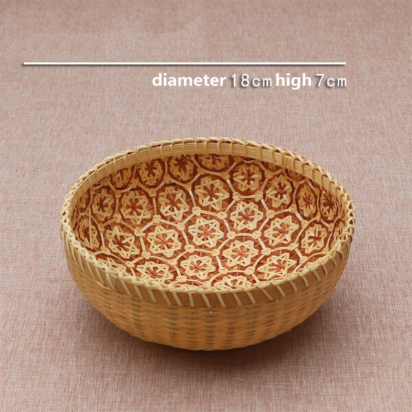 Bamboo Storage Fruit Basket Rattan Kitchen Household - Image 3