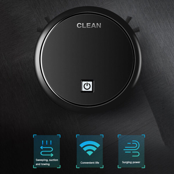 3-in-1 Robot Vacuum Cleaner 1800Pa Multifunctional Smart Floor Cleaner USB Rechargeable Dry Wet Sweeping Vacuum Cleaner - Image 3