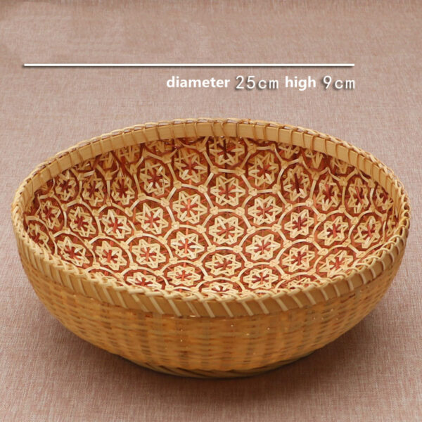 Bamboo Storage Fruit Basket Rattan Kitchen Household - Image 5