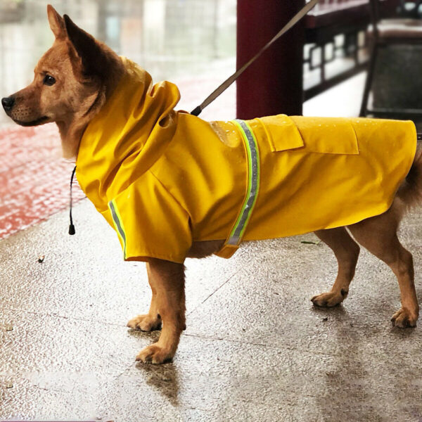 Dog Raincoat,Waterproof Dog Rain Jacket With Safety Reflective Stripe,Hooded Slicker Dachshund Doggy Dog Poncho With Leash For Dogs And Puppies - Image 9