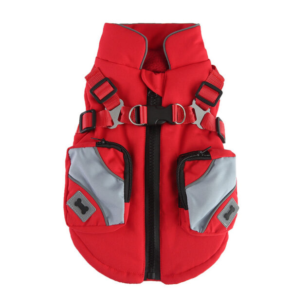 Pet Winter Cotton Dog Clothes Zipper Jacket Dog Supplies - Image 3